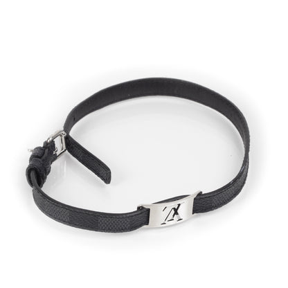 Louis Vuitton Mens Damier Graphite Sign It Bracelet 1 of 7
