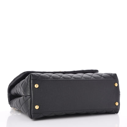Chanel Caviar Quilted Small Coco Handle Flap Black 4 of 8