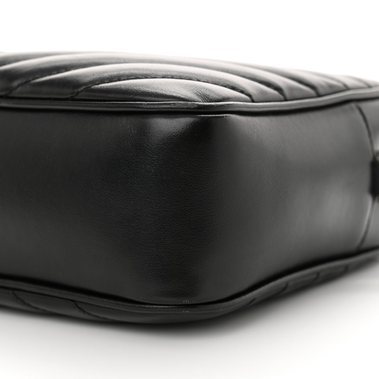 Calfskin Matelasse Monogram Lou Camera Bag Black