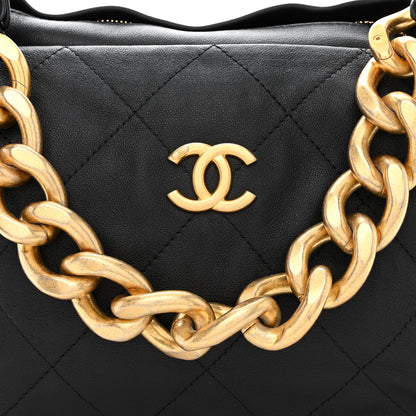 Chanel Calfskin Quilted Daily Hobo Black 8 of 11