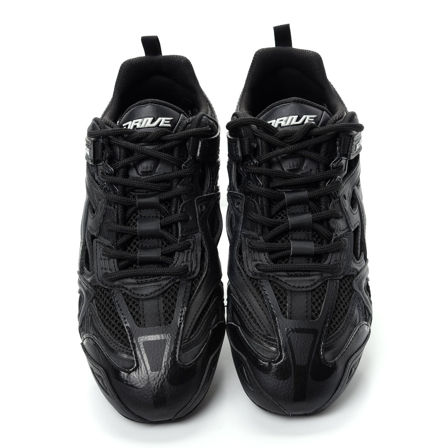 Mesh Rubber Womens Drive Sneakers 37 Black
