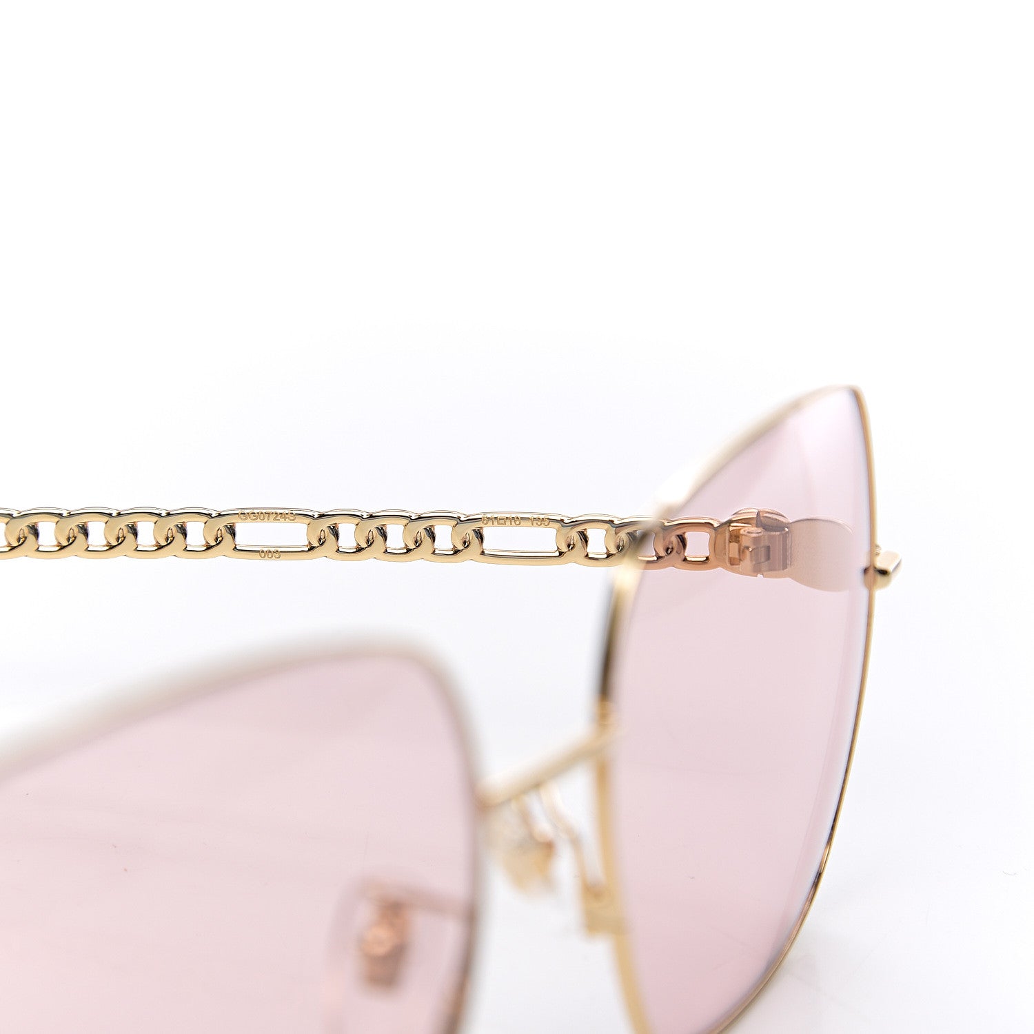 Gucci Oversized Sunglasses GG0724S Gold 5 of 7