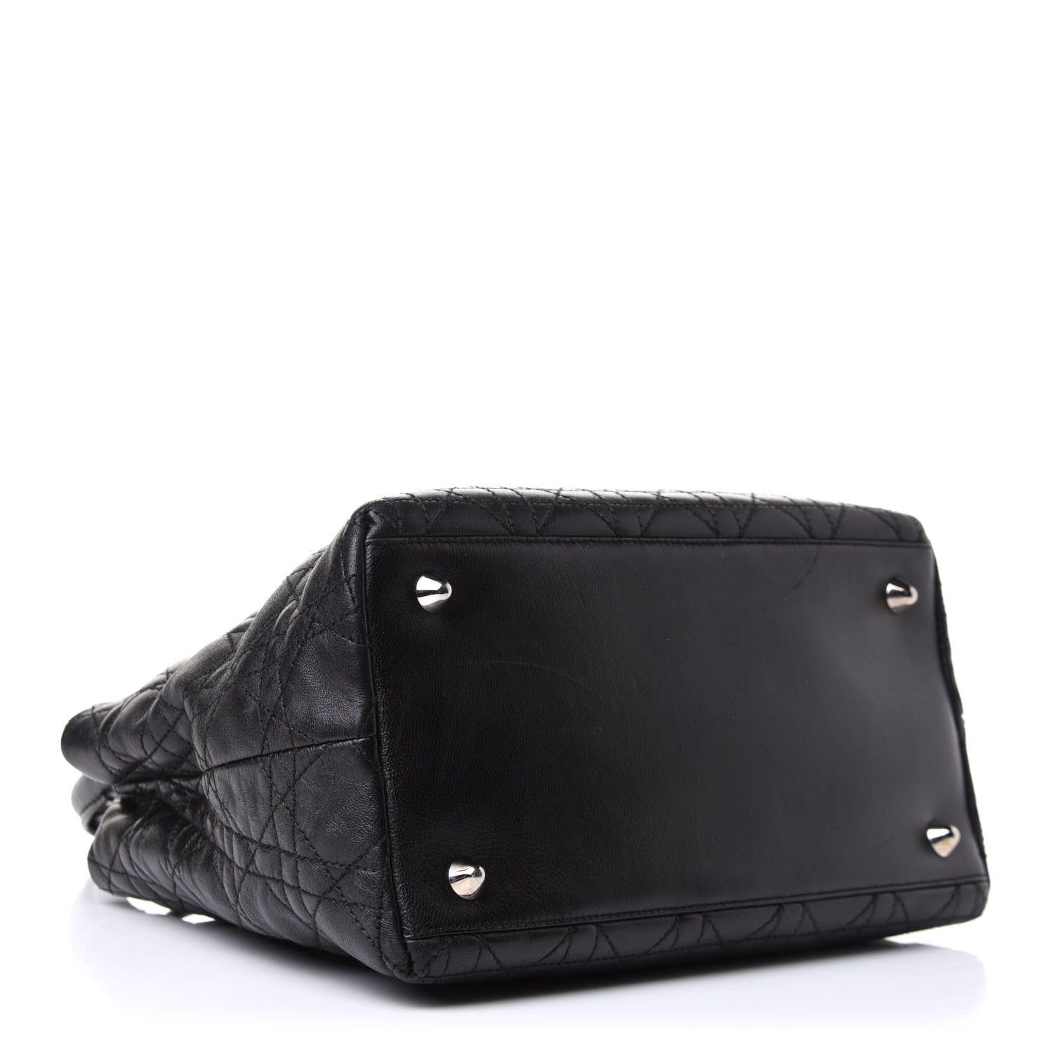 Christian Dior Lambskin Cannage Small Soft Lady Dior Tote Black 3 of 11
