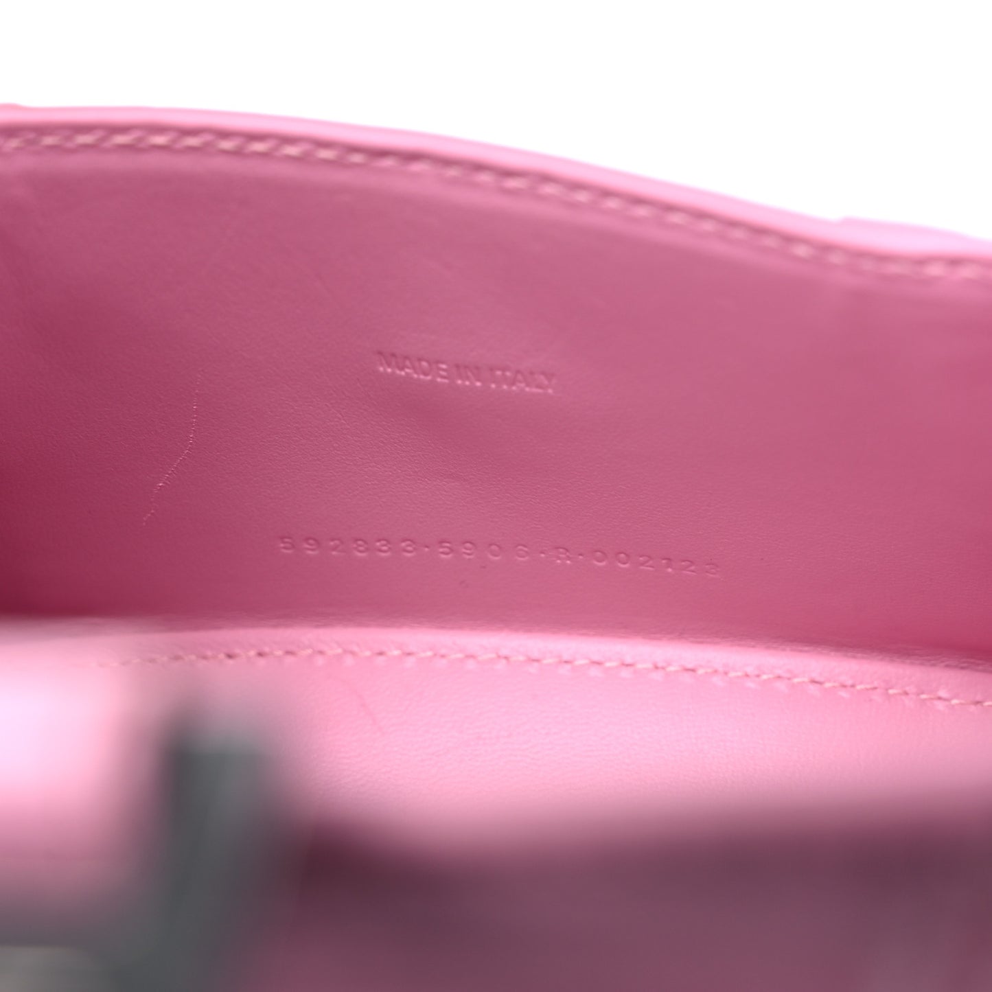 Shiny Calfskin Crocodile Embossed Hourglass Top Handle Bag XS Candy Pink