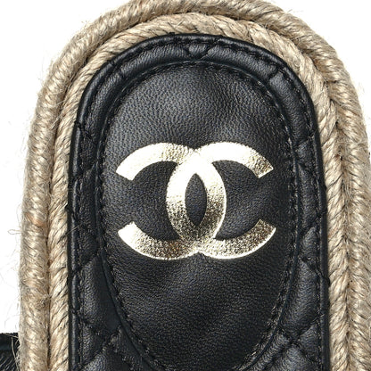 Chanel Velvet Velcro Dad Sandals 38 Navy Blue 6 of 7