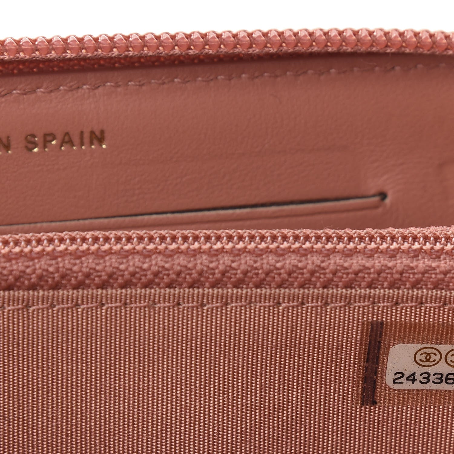 Chanel Caviar Quilted Small Boy Zip Around Wallet Pink 8 of 9