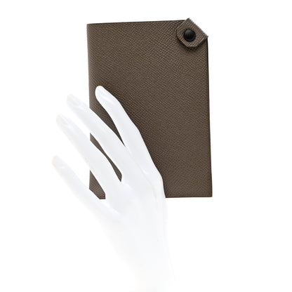 Hermes Epsom Tarmac Dot PM Passport Holder Etain Black 2 of 6