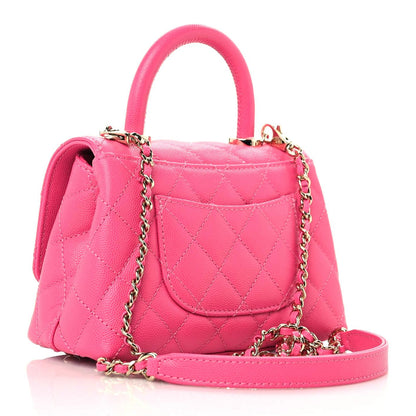 Chanel Caviar Quilted Extra Mini Coco Handle Flap Rose 2 of 10