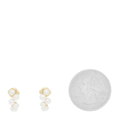 Mikimoto 18K Yellow Gold Akoya Pearl 4.2-3.2mm Bubbles Earrings 2 of 4
