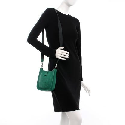 Hermes Taurillon Clemence Amazone Evelyne TPM Vert Vertigo 2 of 8