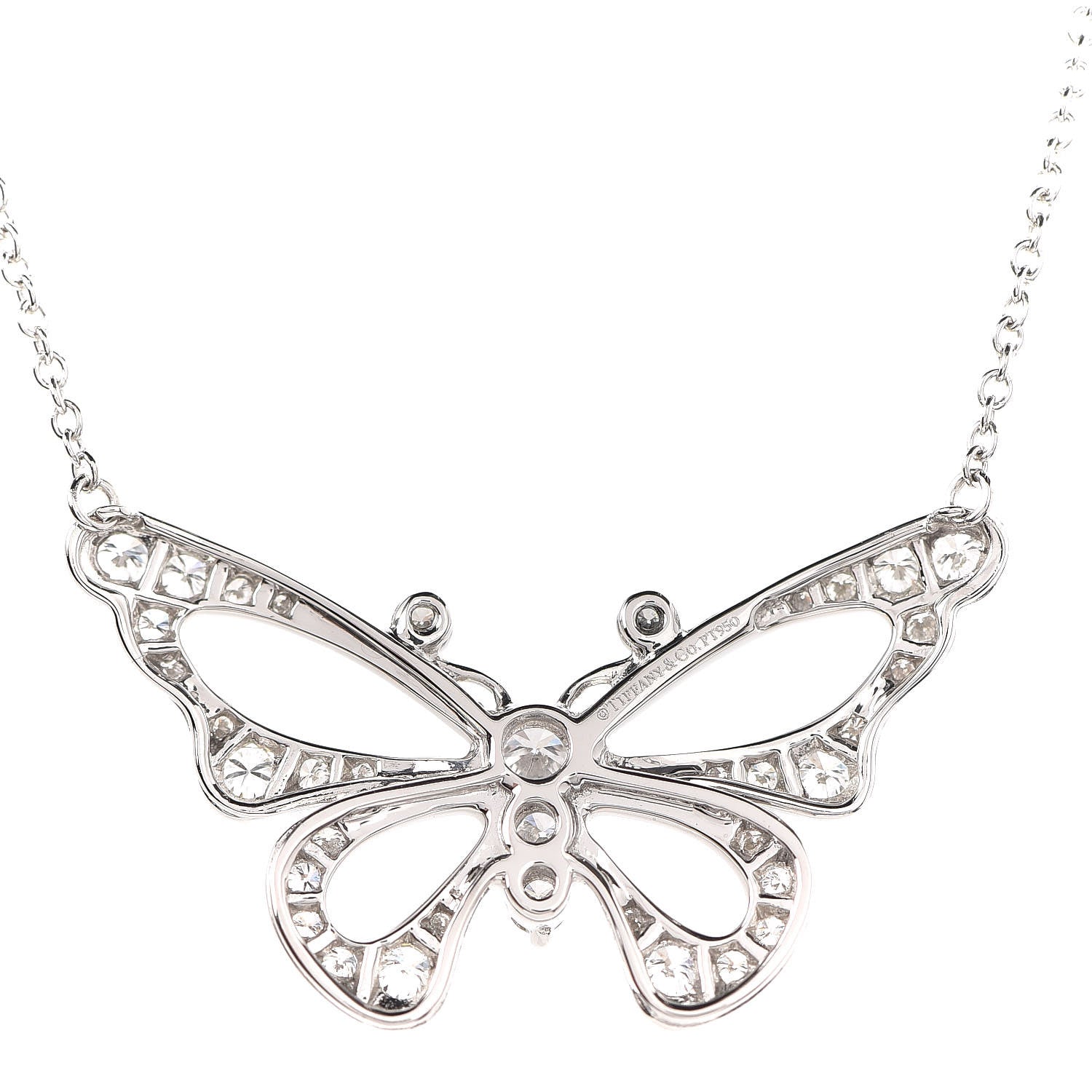 Tiffany Platinum Diamond .56ctw Enchant Butterfly Necklace 5 of 8
