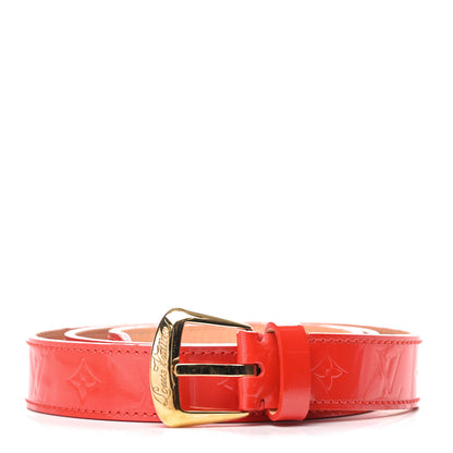 Louis Vuitton Vernis 25mm Phoenix Belt 90 36 Orange 1 of 6