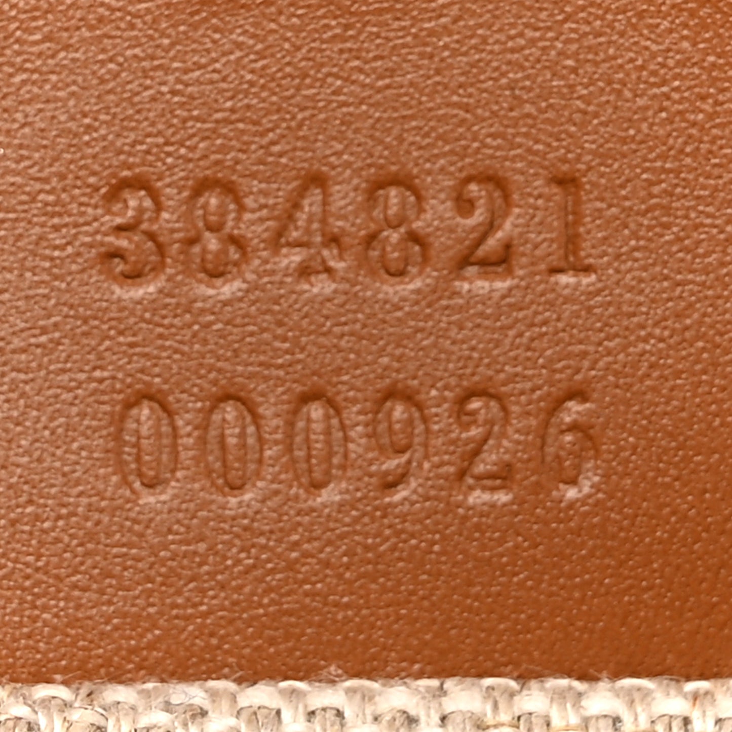 Monogram Small Lady Web Shoulder Bag Beige Cuir