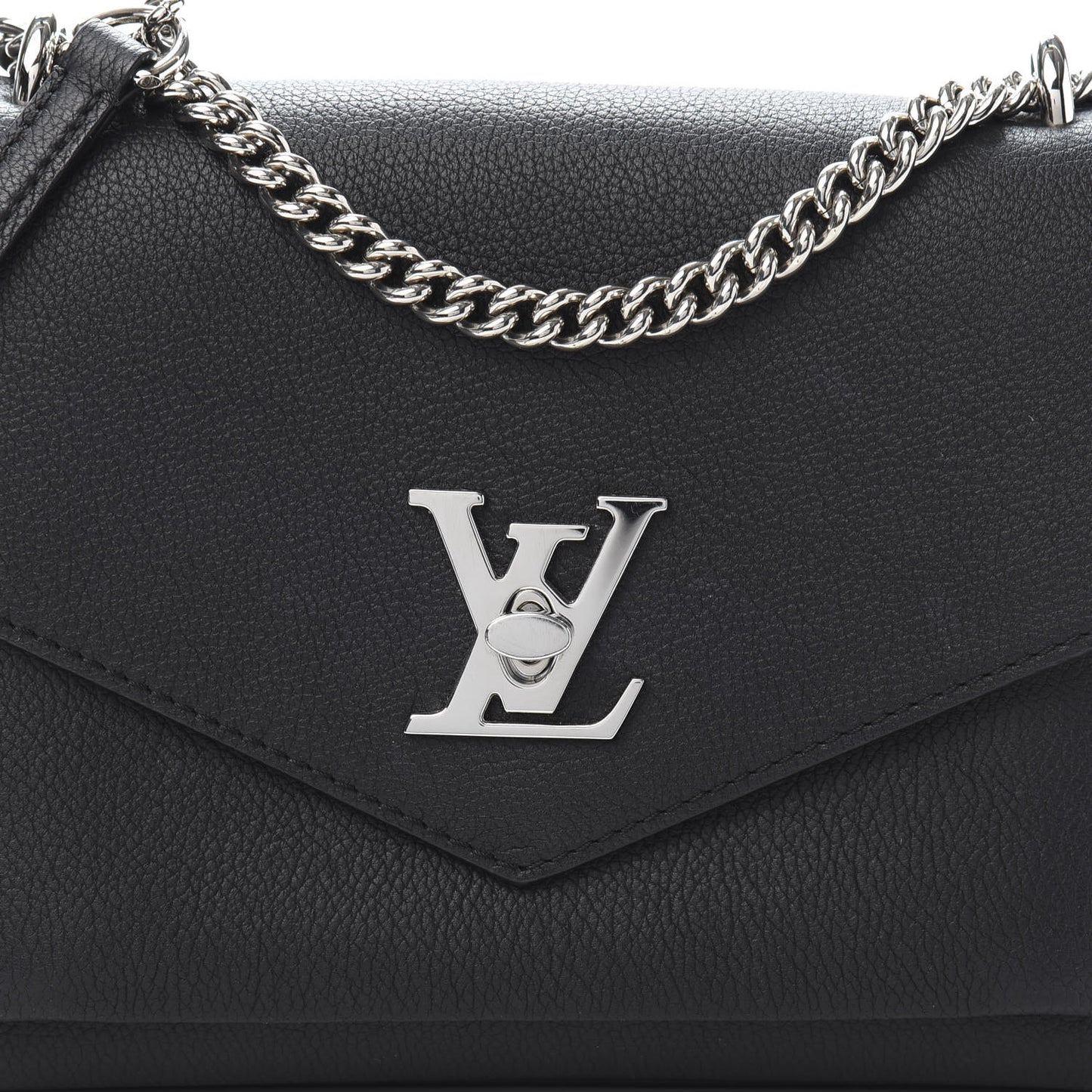 Soft Calfskin My Lockme Chain Bag BB Black