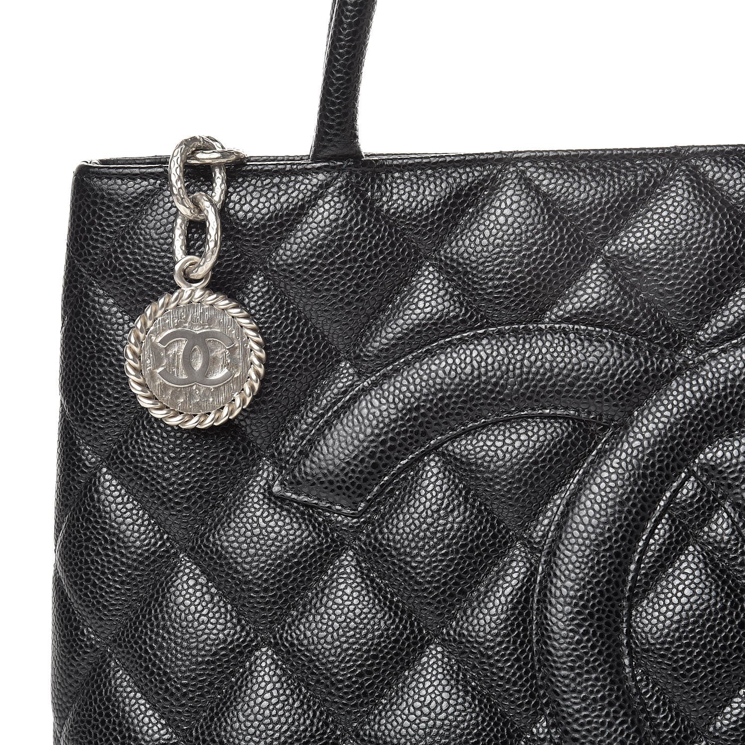 Chanel Caviar Quilted Medallion Tote Black 8 of 15