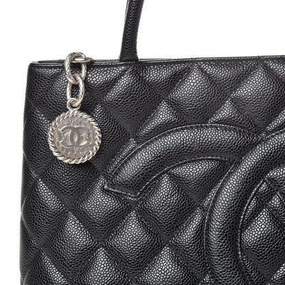 Chanel Caviar Quilted Medallion Tote Black 8 of 15