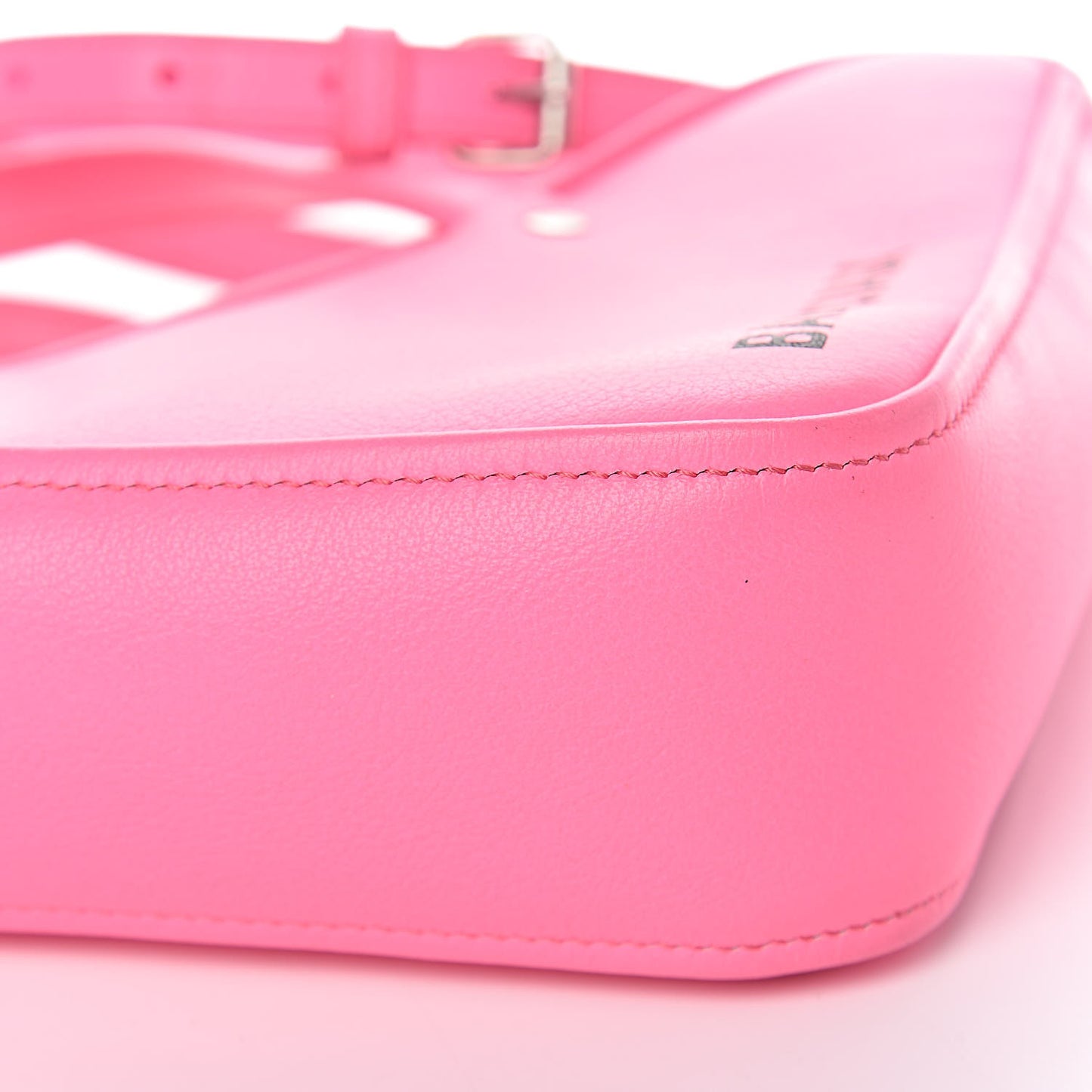 Shiny Day Calfskin XS Triangle Duffle Acid Pink Black