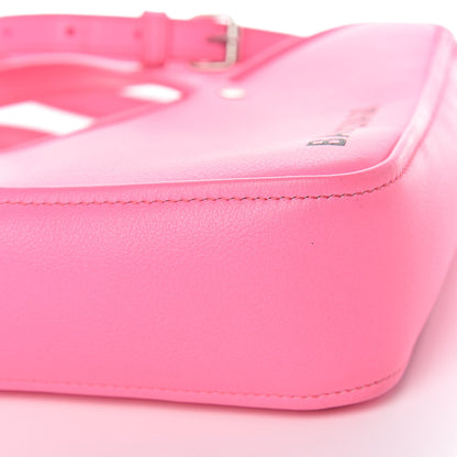 Balenciaga Shiny Day Calfskin XS Triangle Duffle Acid Pink Black 7 of 9