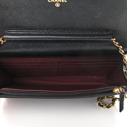 Chanel Caviar Quilted Wallet On Chain WOC Black 5 of 12
