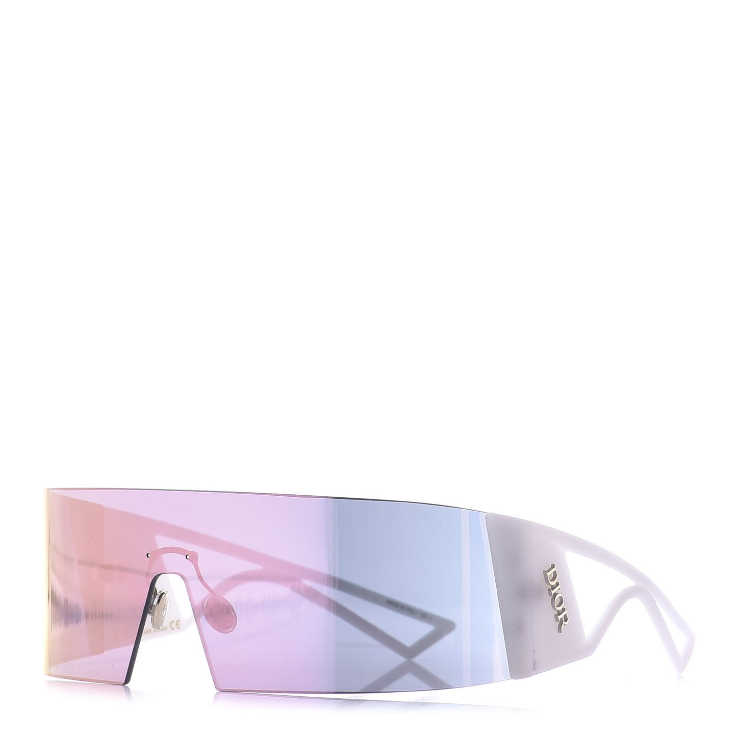Acetate Mirrored KaleiDiorscopic Sunglasses Multicolor White