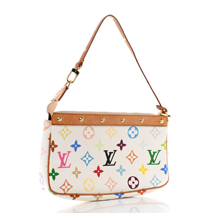 Louis Vuitton Monogram Multicolor Pochette Accessories White 3 of 9