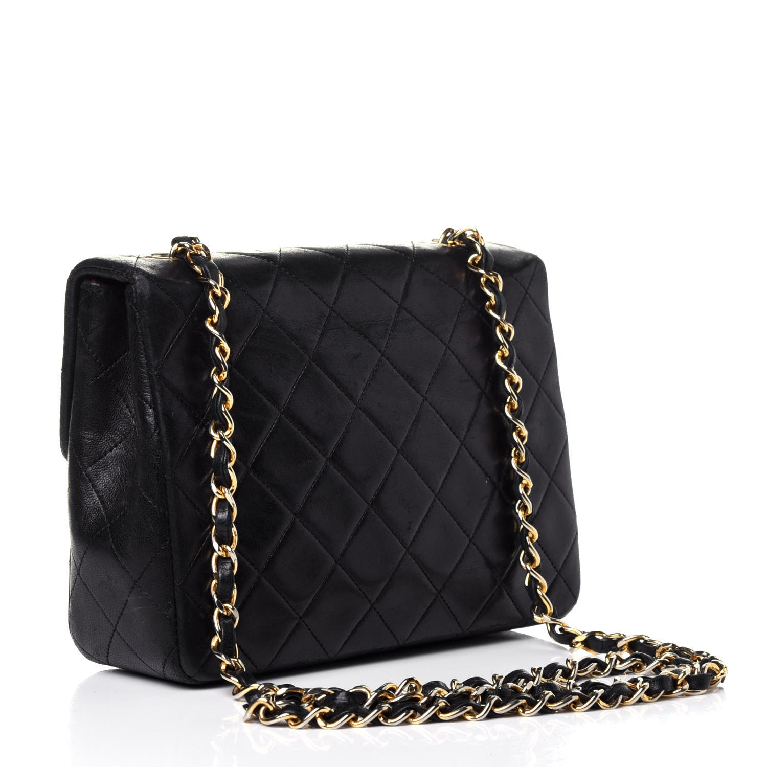Chanel Lambskin Quilted Small Single Flap Black 2 of 14