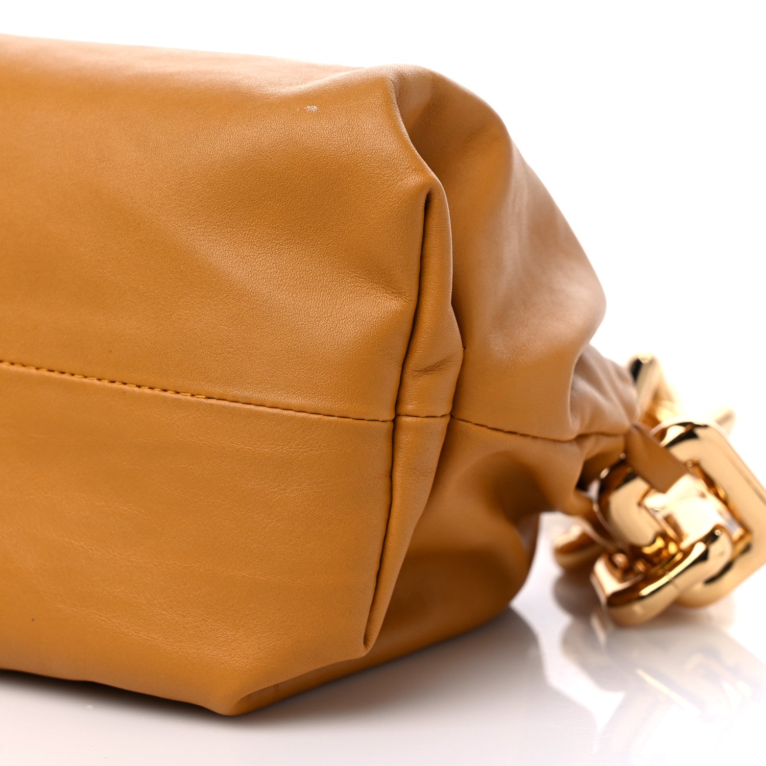 Bottega Veneta Calfskin The Pouch Chain Ocra 8 of 12