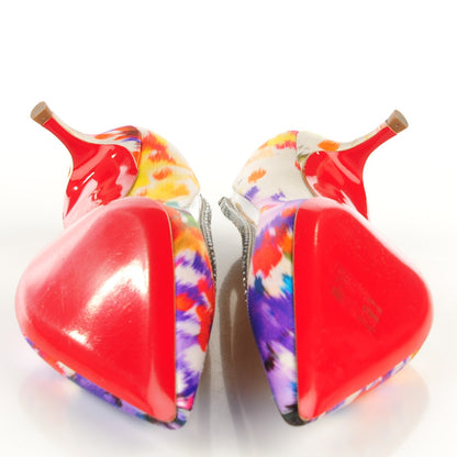 Christian Louboutin Satin PVC Paulina 45 Pumps 38.5 Multicolor 5 of 6