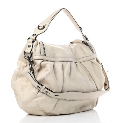 Gucci Pebbled Calfskin Medium Icon Bit Shoulder Bag Ivory 3 of 17