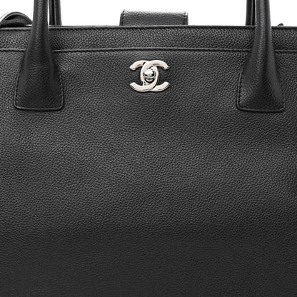Chanel Calfskin Cerf Executive Shopper Tote Black 7 of 10