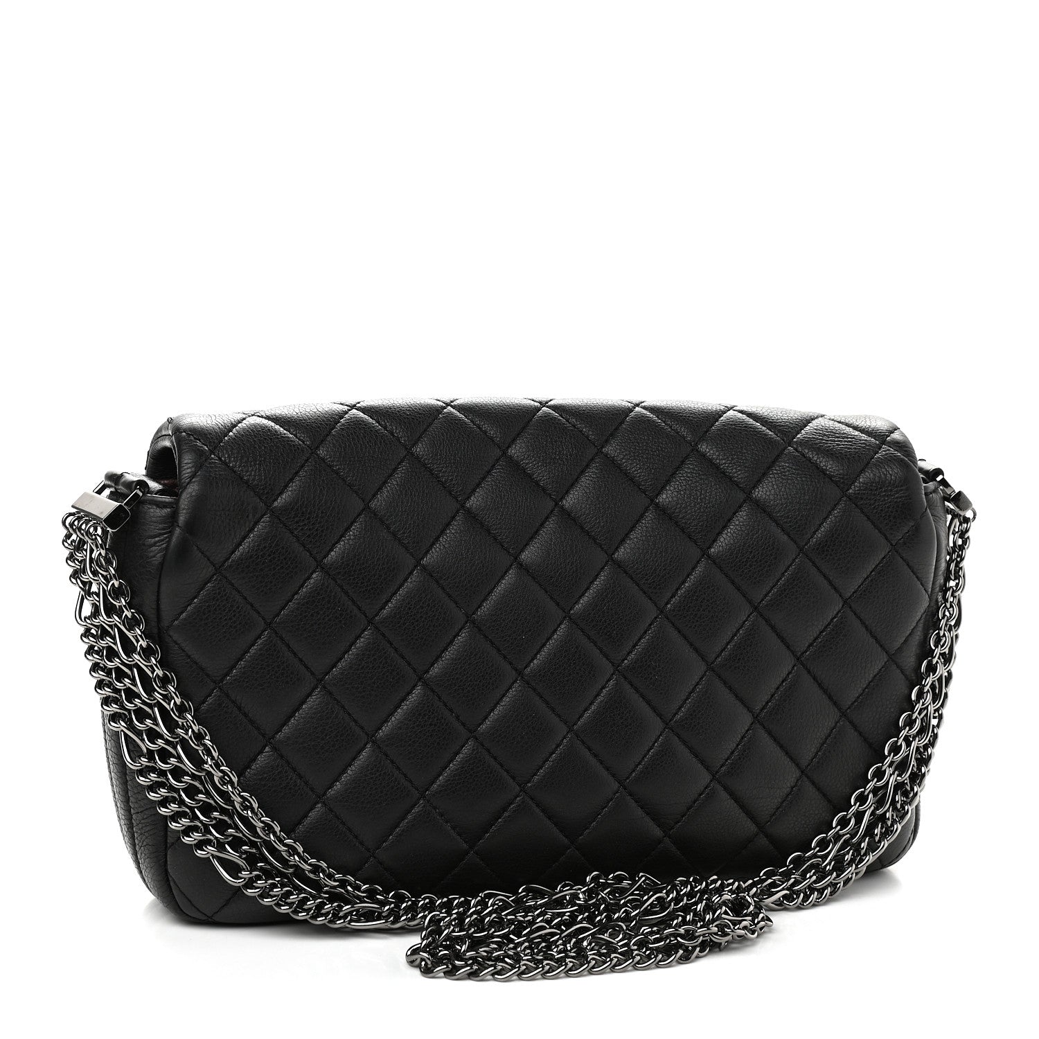 Chanel Calfskin Quilted Multi Chain Flap Black 3 of 9