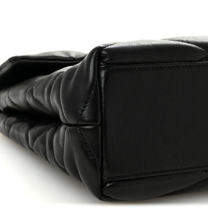 Saint Laurent Lambskin Quilted Sade Puffer Envelope Clutch  Black 8 of 9