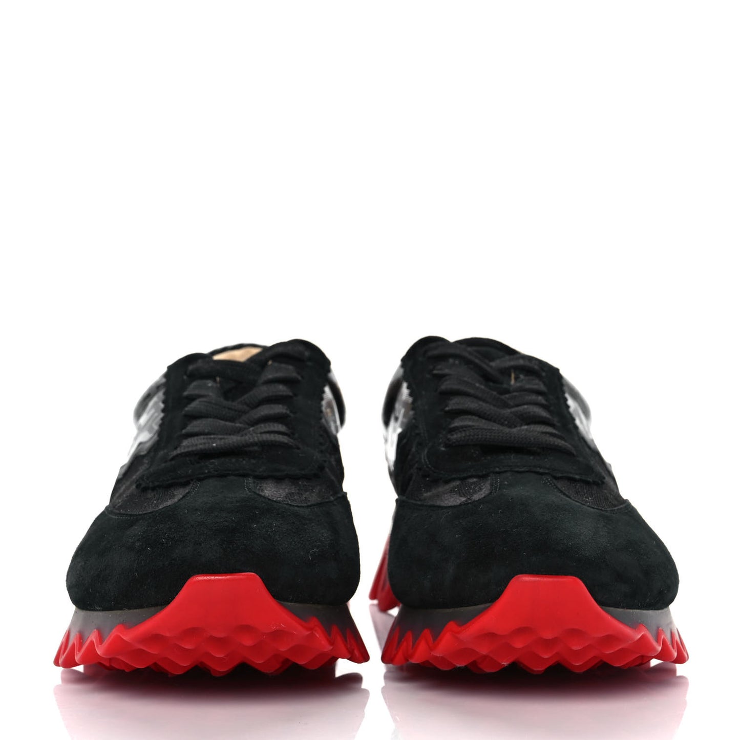 Suede Glitter Mens Loubishark Sneakers 44 Black