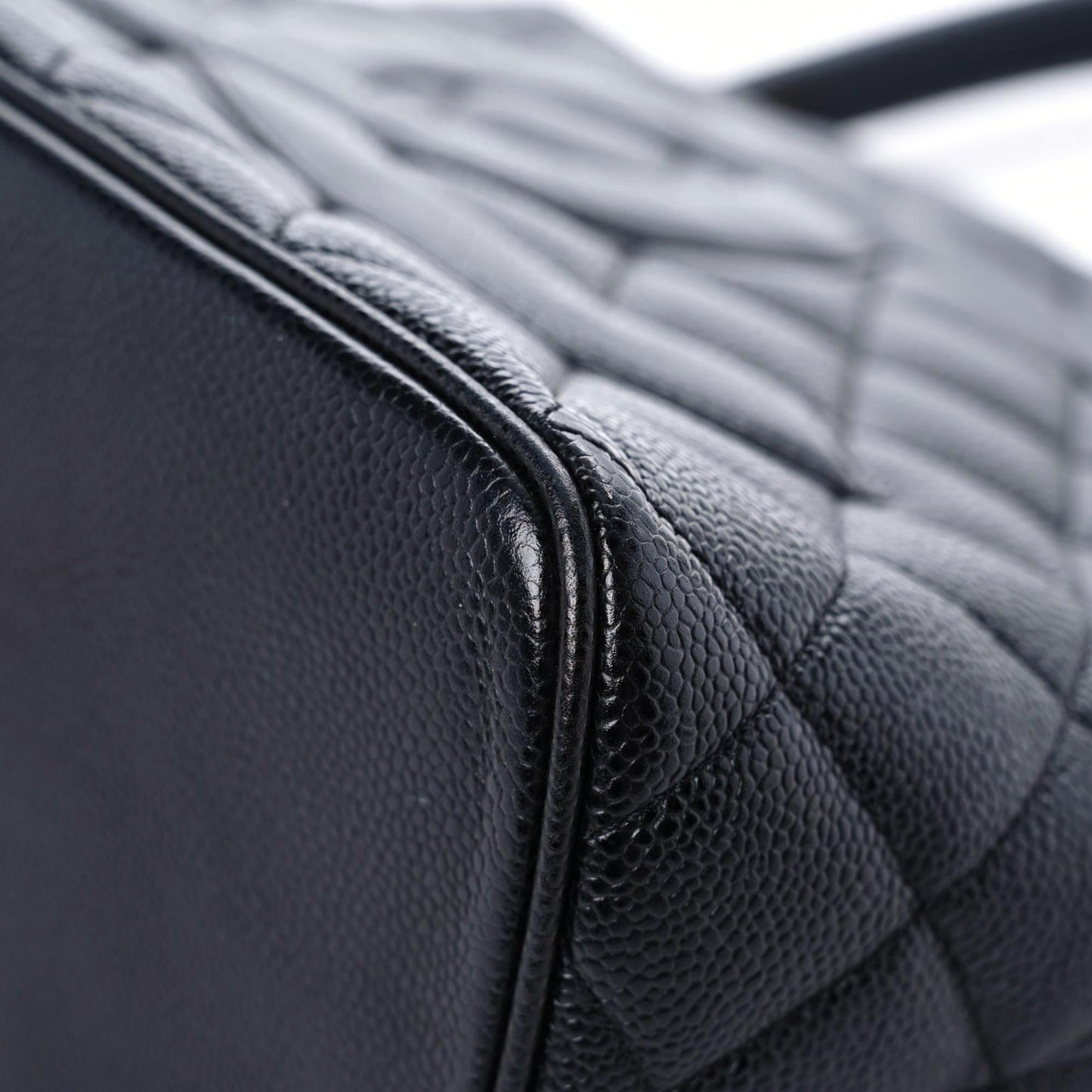 Caviar Quilted Medallion Tote Black