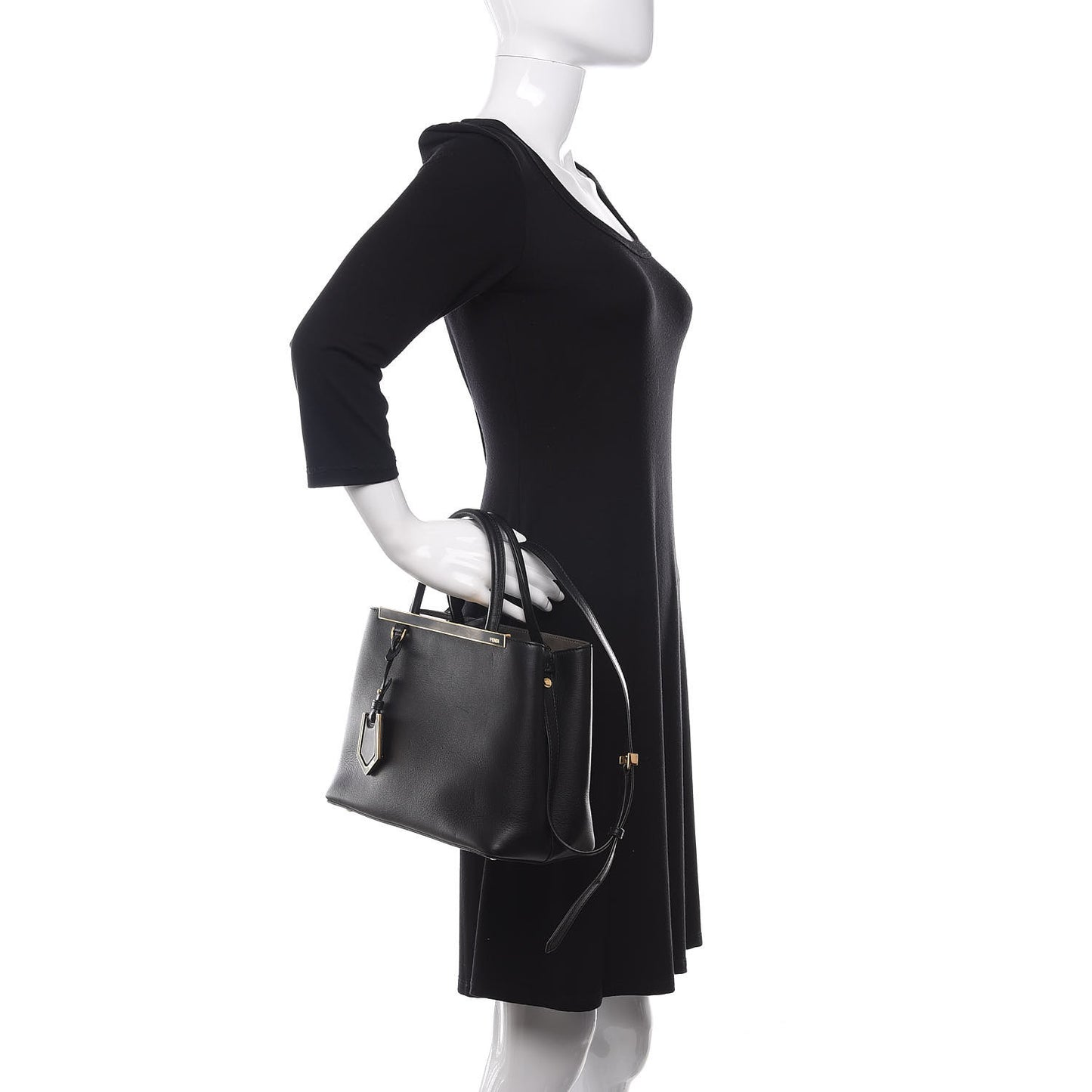 Vitello Dolce Century Petite 2Jours Tote Black Carbone