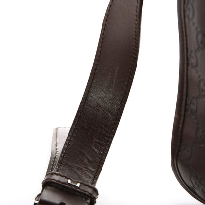 Gucci Guccissima Flap Messenger Bag Dark Brown 25 of 27