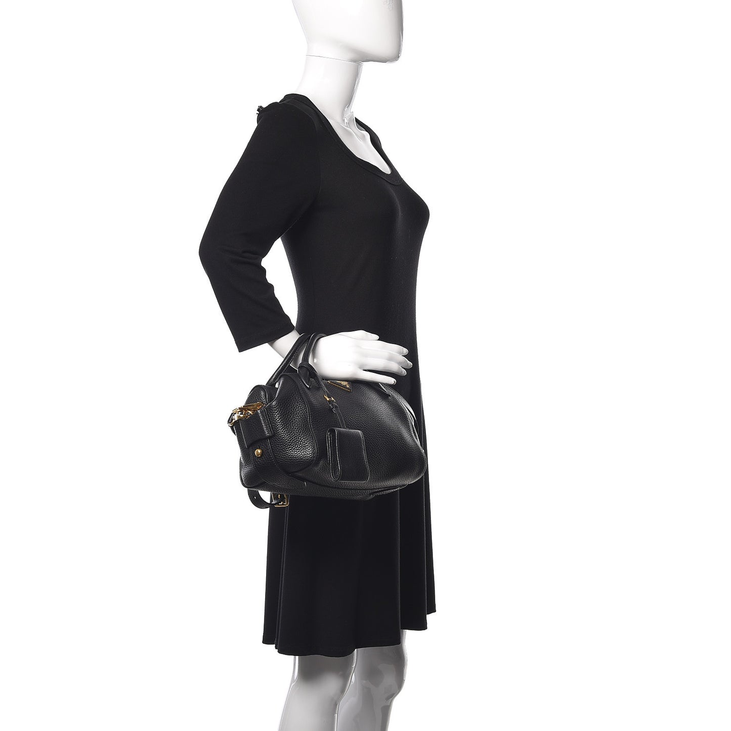 Vitello Daino Satchel Black