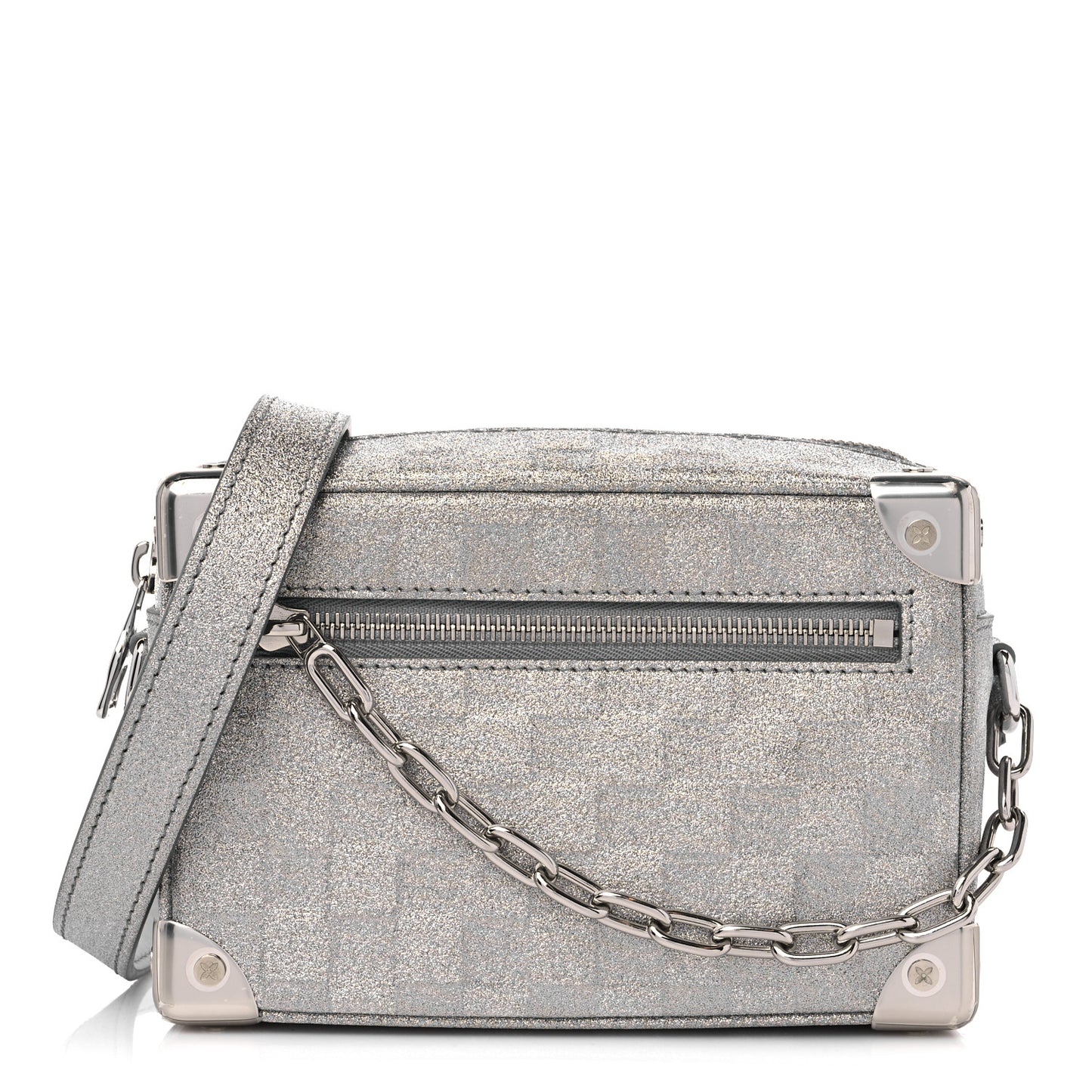 Damier Glitter Mini Soft Trunk Silver