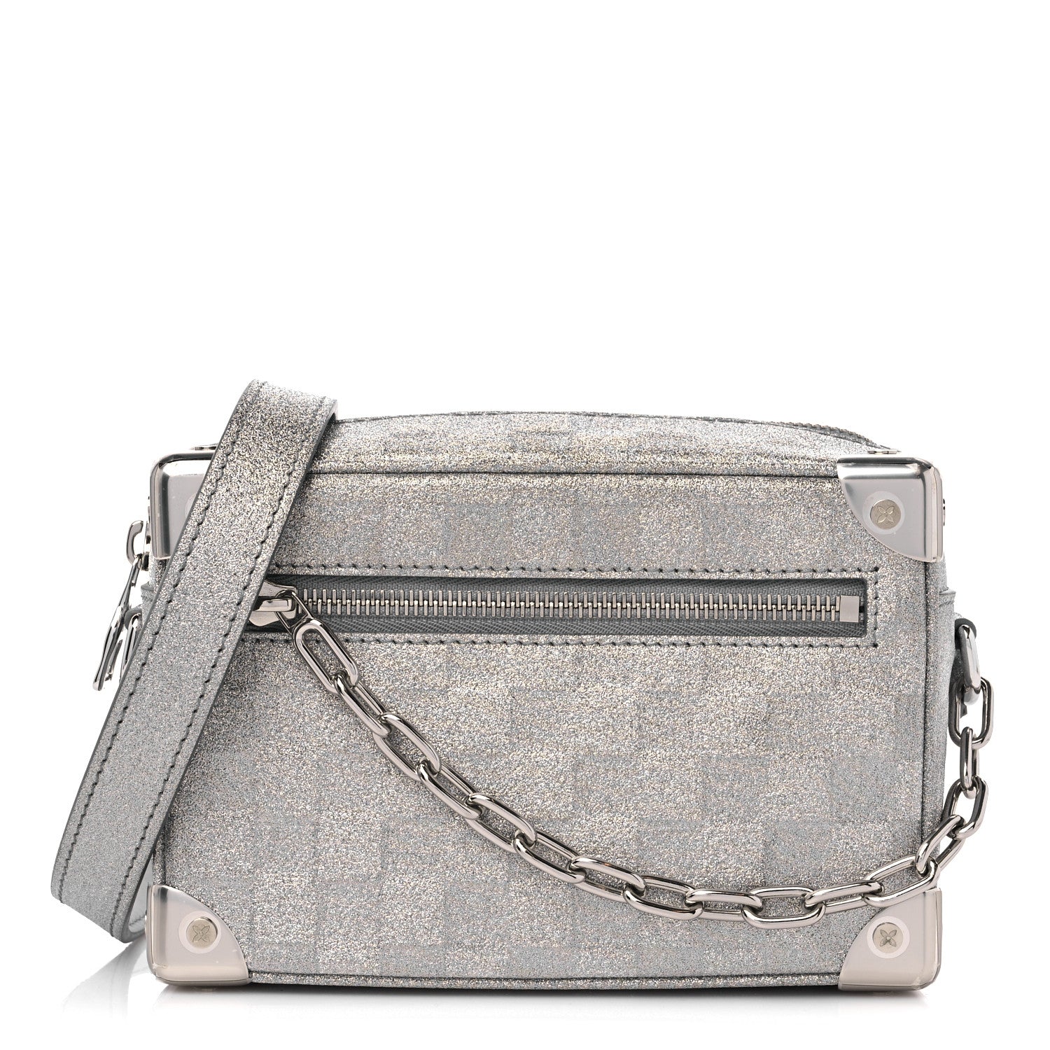 Louis Vuitton Damier Glitter Mini Soft Trunk Silver 1 of 9