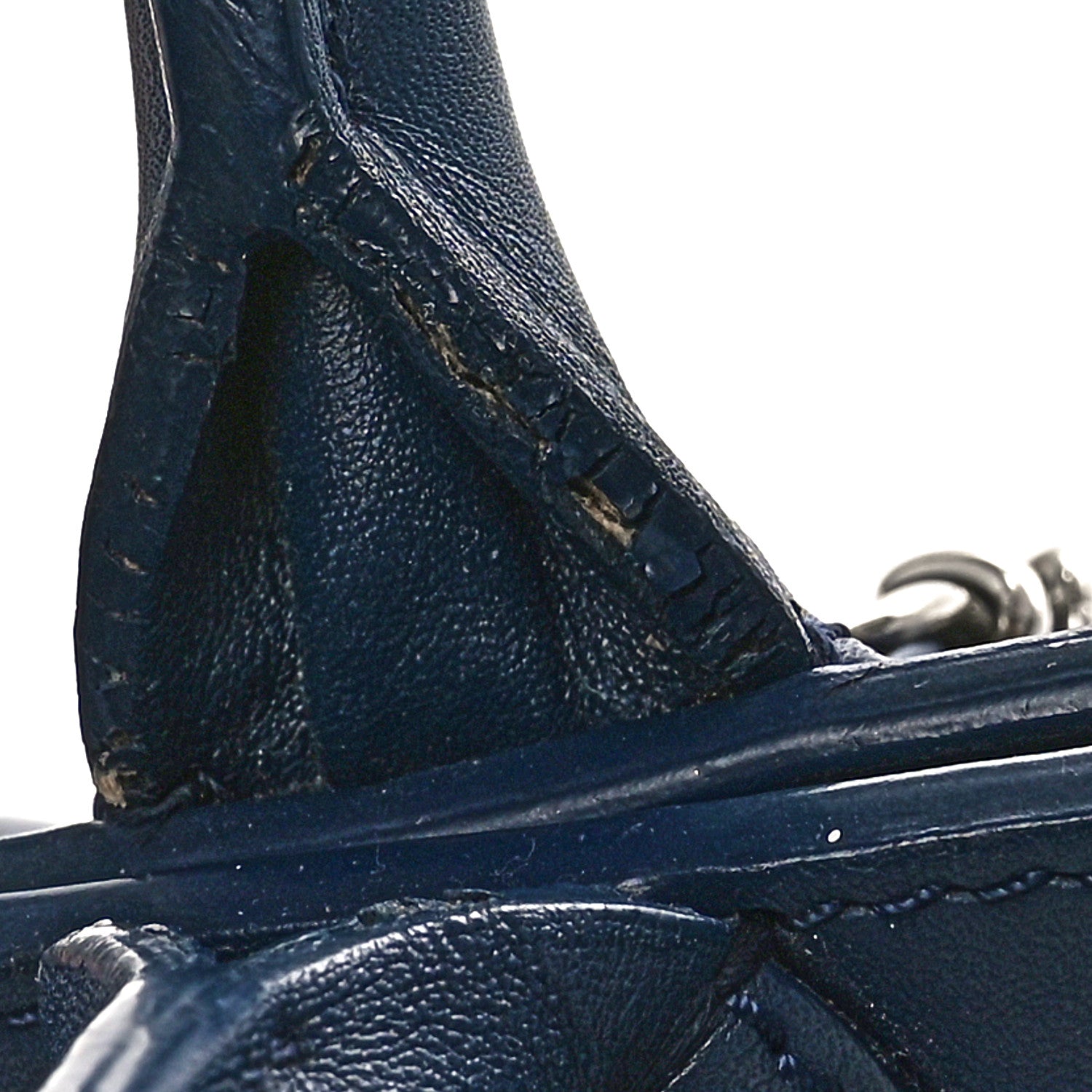 Chanel Aged Calfskin Quilted Be CC Tote Blue 12 of 12