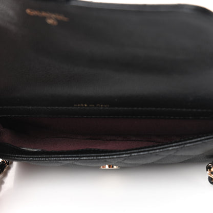 Chanel Caviar Quilted Flap Phone Holder With Chain Black 5 of 8