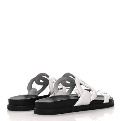 Hermes Nappa Womens Extra Sandals 38.5 White 5 of 10