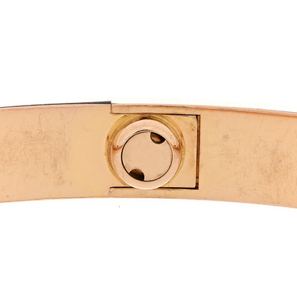 Cartier 18K Pink Gold 4 Diamond LOVE Bracelet 17 5 of 8
