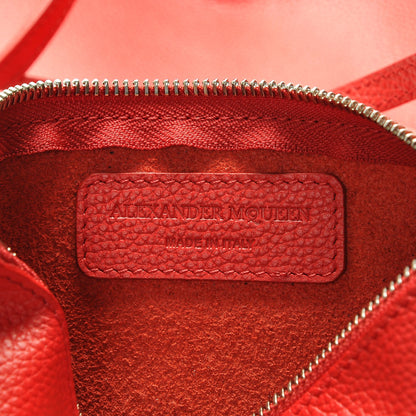 Alexander McQueen Grained Calfskin Skull Open Shopper Tote Red 6 of 6