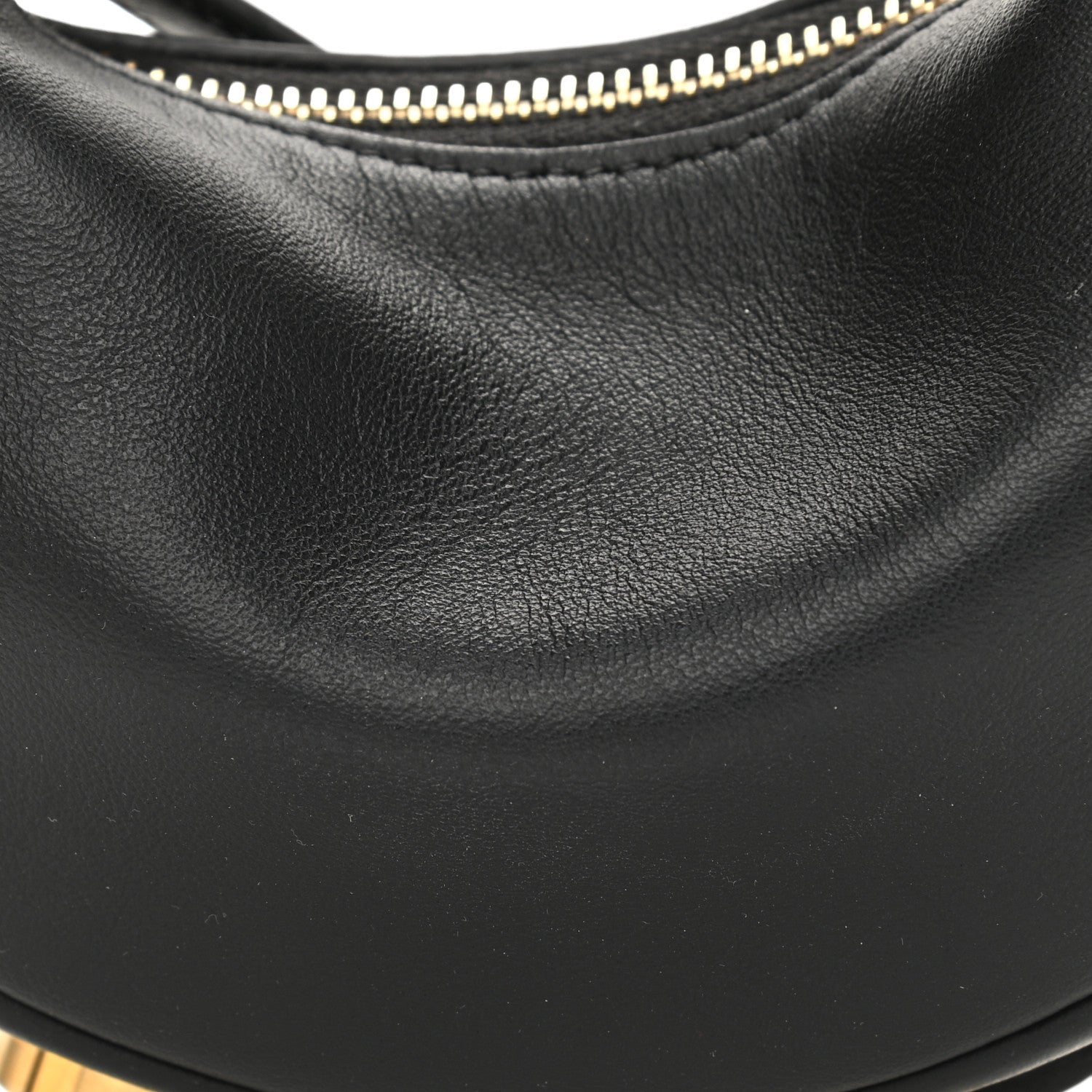 Fendi Vitello Grace Matte Nano Fendigraphy Hobo Charm Black 8 of 11