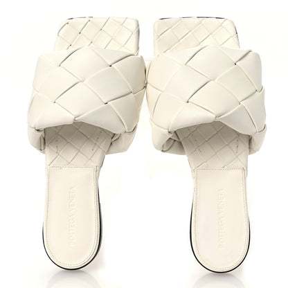 Bottega Veneta Nappa Maxi Intrecciato Lido Flat Sandals 37 Wax 2 of 11