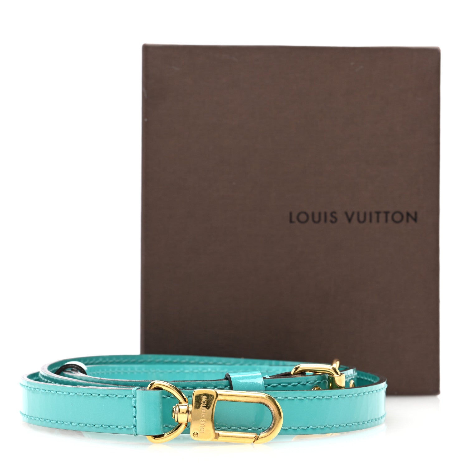 Louis Vuitton Vernis 16mm Adjustable Shoulder Strap Blue Lagoon 4 of 4