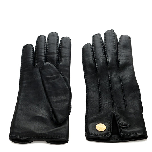 Lambskin Clous De Selle Gloves 7 Black
