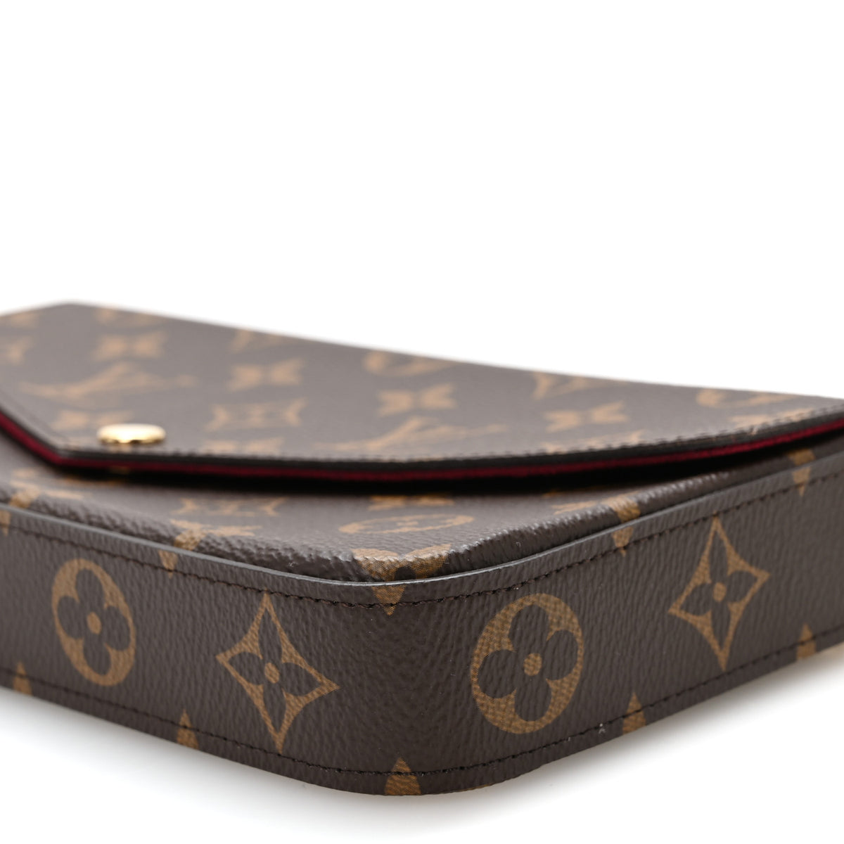 Louis Vuitton Monogram Pochette Felicie Chain Wallet Fuchsia 10 of 11