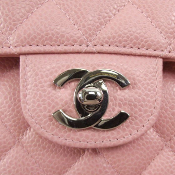 Caviar Medium Double Flap Pink